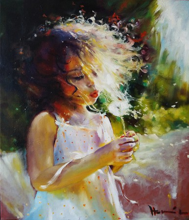 JARNÍ VĚTŘÍK. Olej na plátně  70x60 cm. 