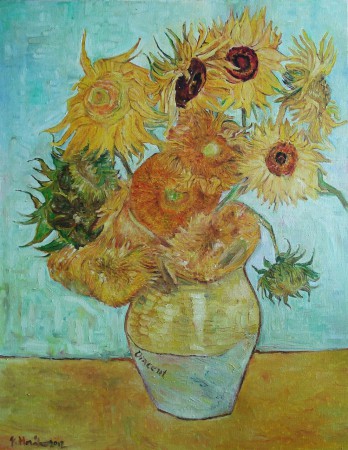 SLUNEČNICE. Podle Van Gogha.